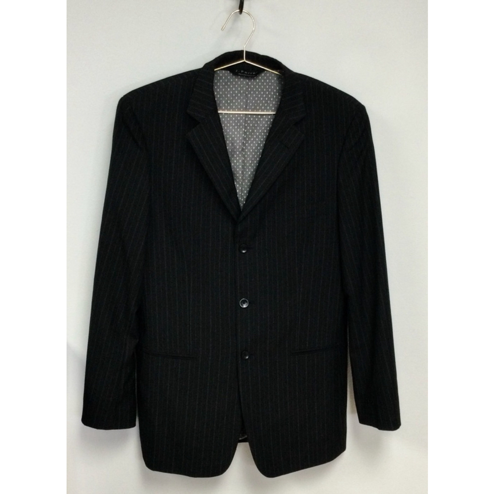 Men's J. Ferrar Blazer Size 40L Black Pinstripe